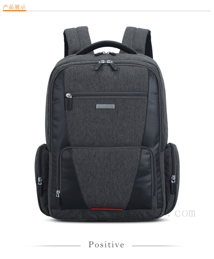 百搭经典大容量商务背包正面展示