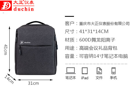 重庆大正仪表定制礼品电脑背包